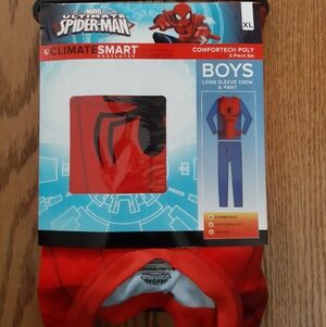Cuddl Duds Spider-Man Climate Smart Set NWT Long Johns XL